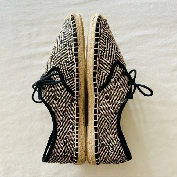 Soludos Lace Up Espadrilles In Black Natural - Flats - Picture 9 of 15